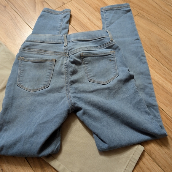 Girls Size 14 Bundle Gap High Stretch Jeggings & Cat & Jack Khaki Chinos - Picture 6 of 10